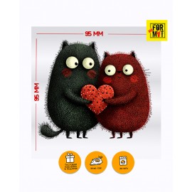 Котики с сердечком, термовалентинка