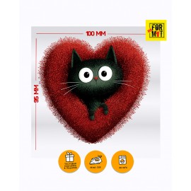 Котик в сердечке, Термовалентинка