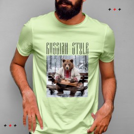 Термопринт Медведь и гусли, Russian Style